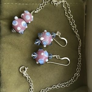 Glass and Swarovski bead set
